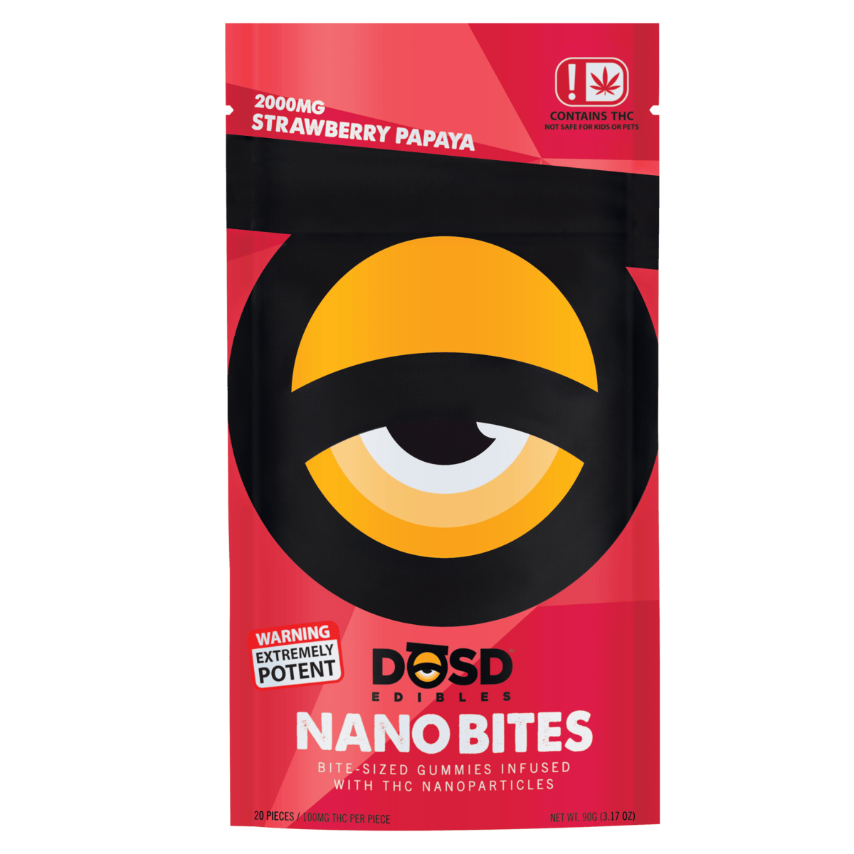 DOSD - Strawberry Papaya (Sativa) 2000mg Nano Bites