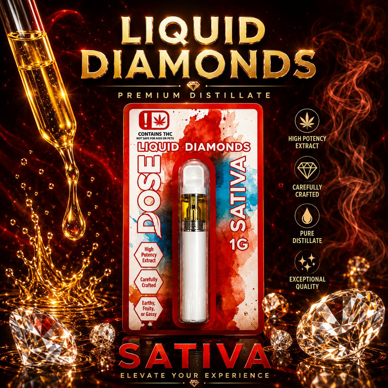 Dose - Super Sour Diesel - 1g Liquid Diamonds Disposable