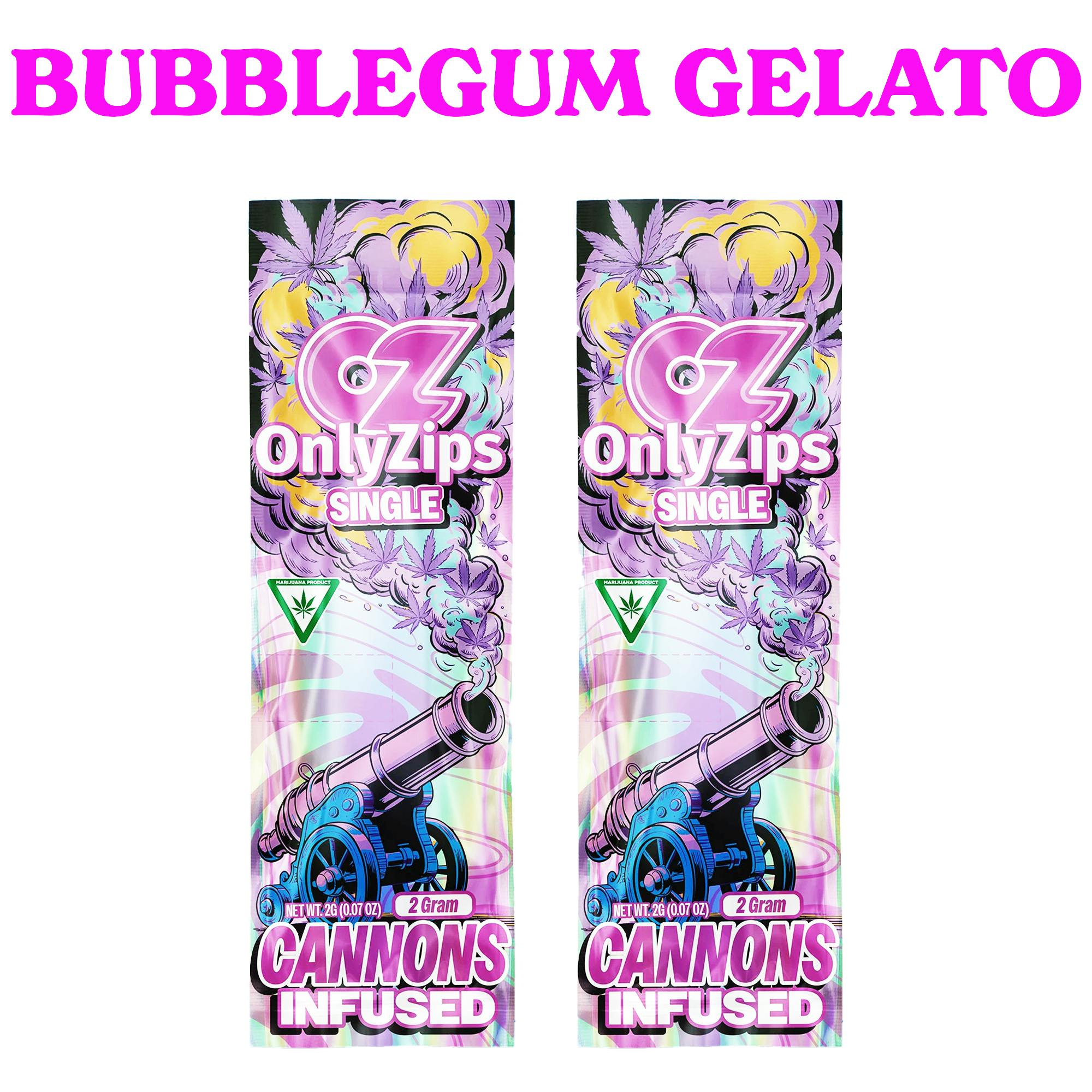 Only Zips (Cannons) - Bubblegum Gelato - 2G Infused Preroll