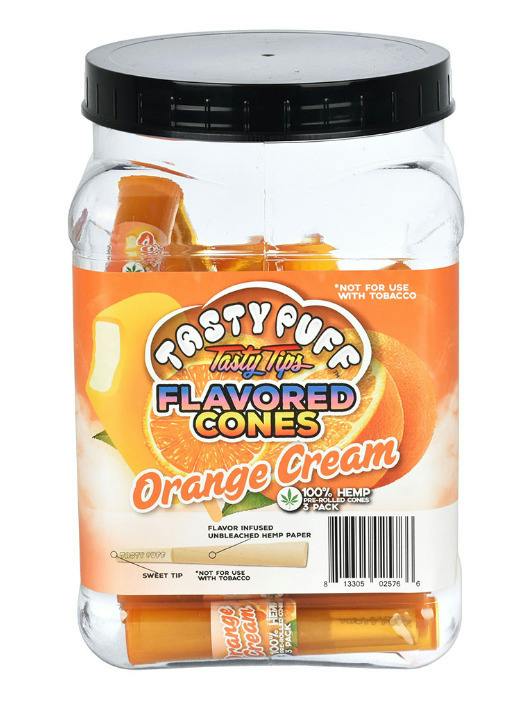 Tasty Puff Tasty Tips Pre-Rolled Cones 3pk - Orange Cream