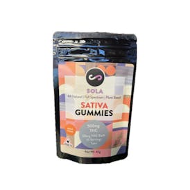 Sola Edibles Sativa Gummies, Citrus