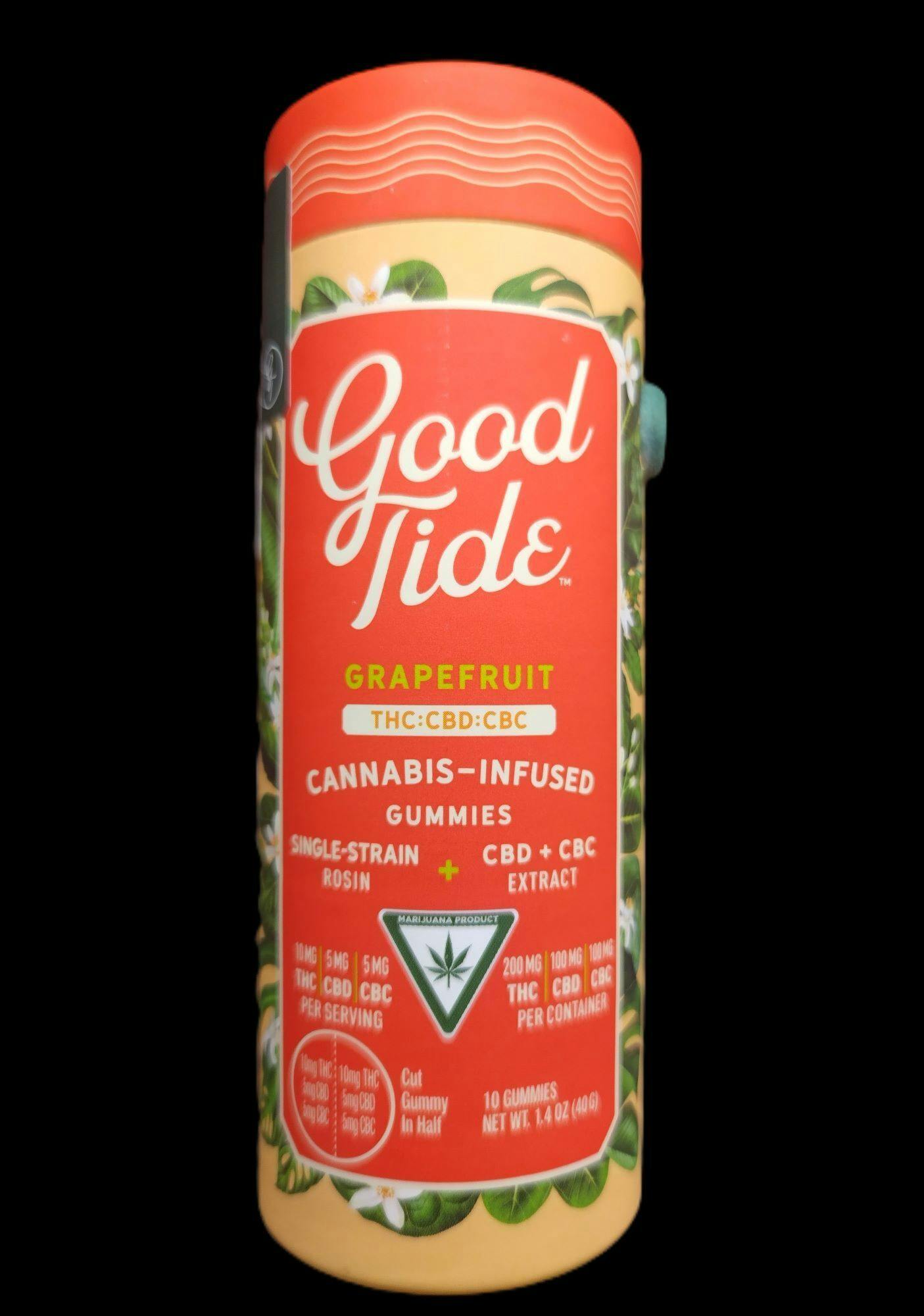 GT Grapefruit 200mg THC : 100mg CBD : 100mg CBC cannabis product