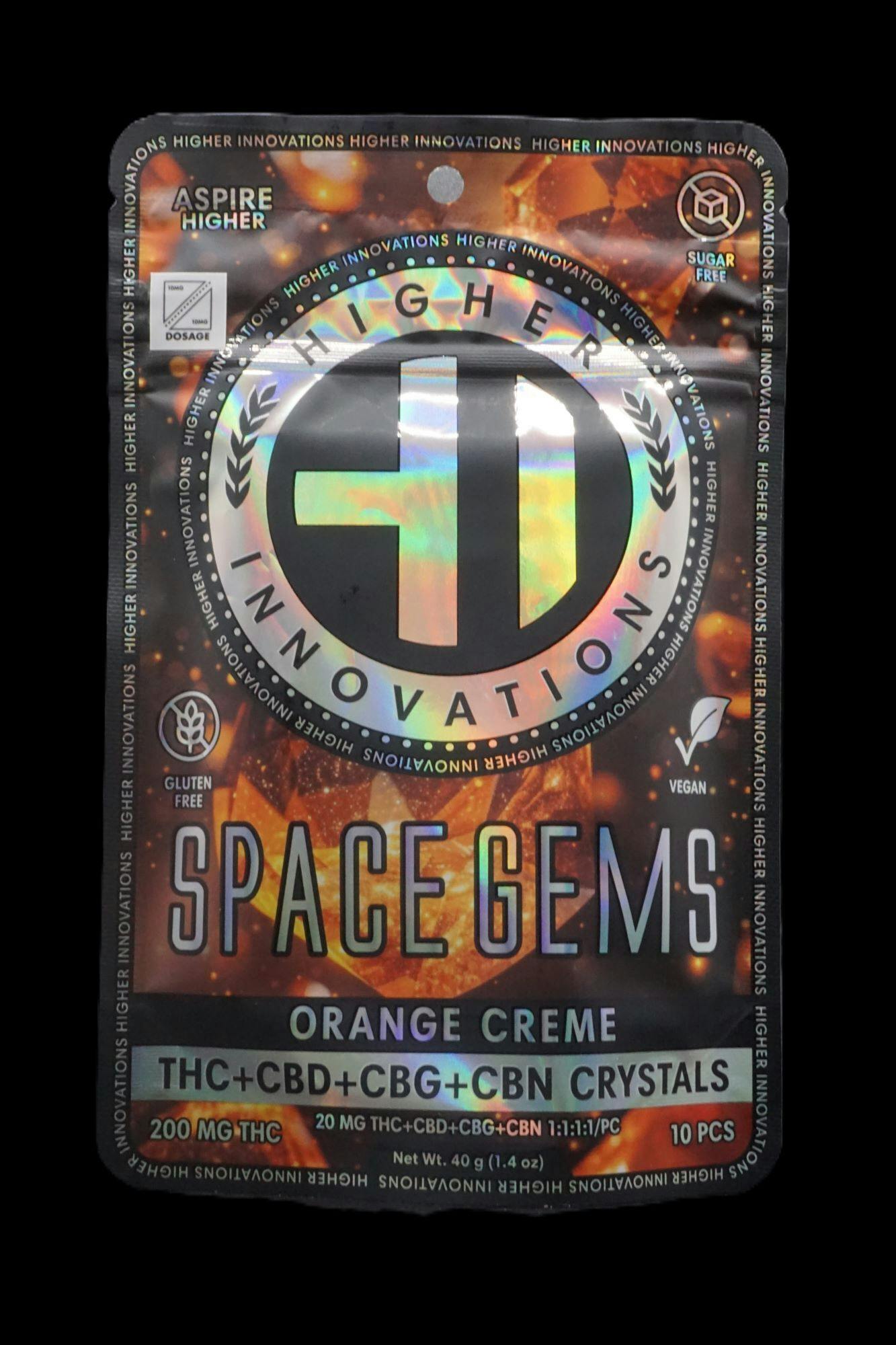 HI - Orange Creme Space Gems w CBD, CBG, CBN (Packs)