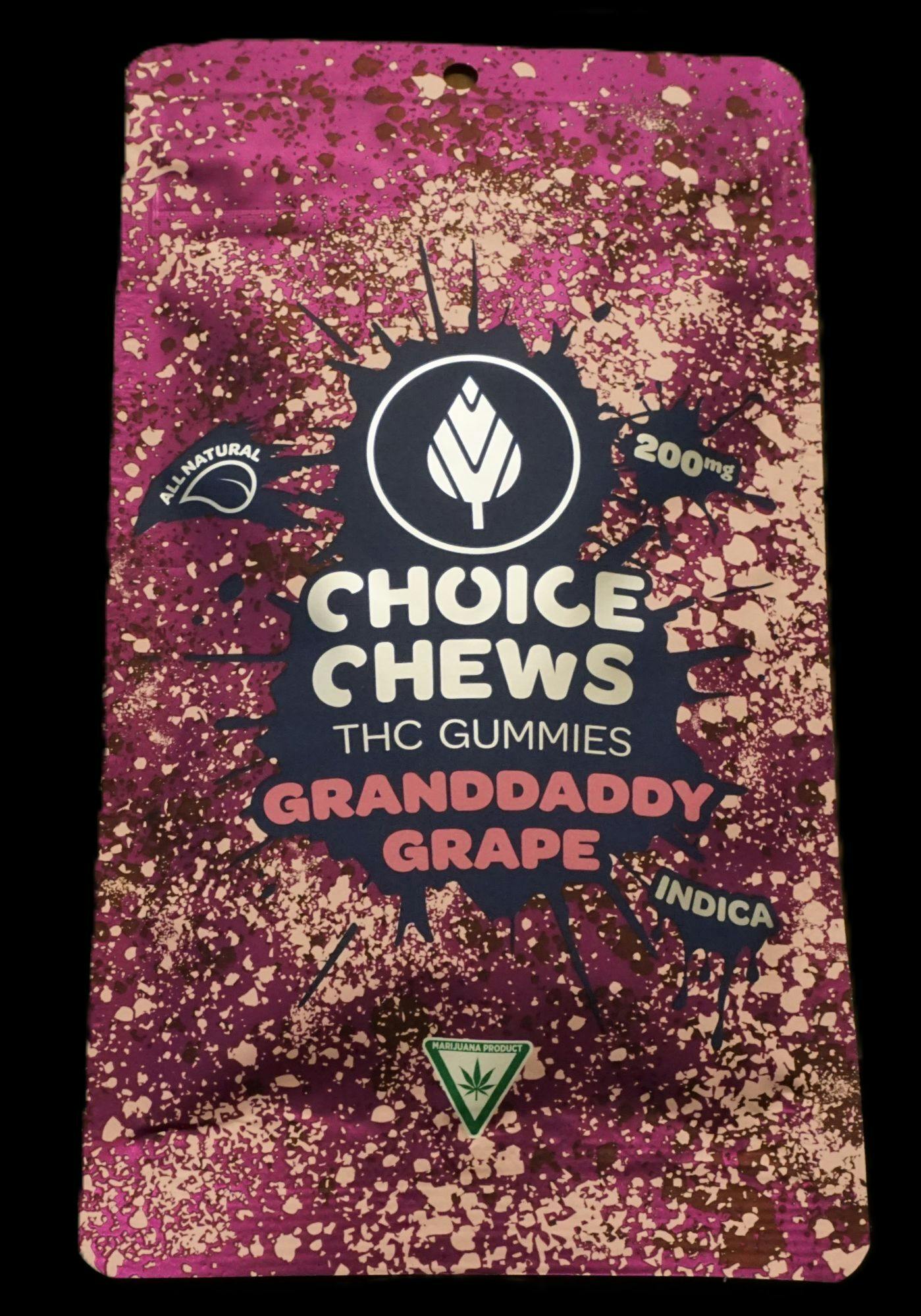 Choice - 200mg Gummies - Granddaddy Grape (Indica)