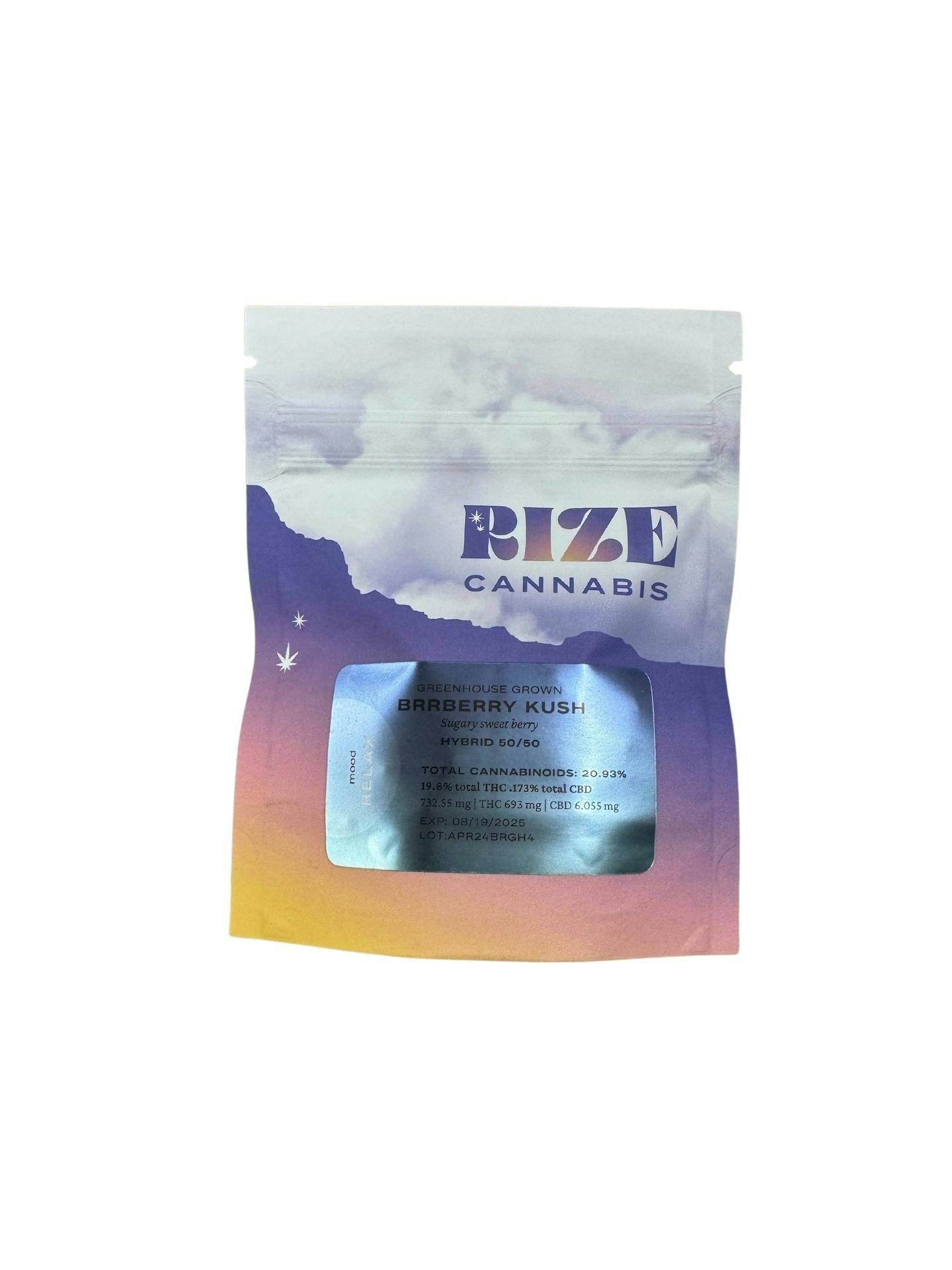 RIZE Cannabis | Flower | Brrberry Kush (Hybrid) | 3.5g