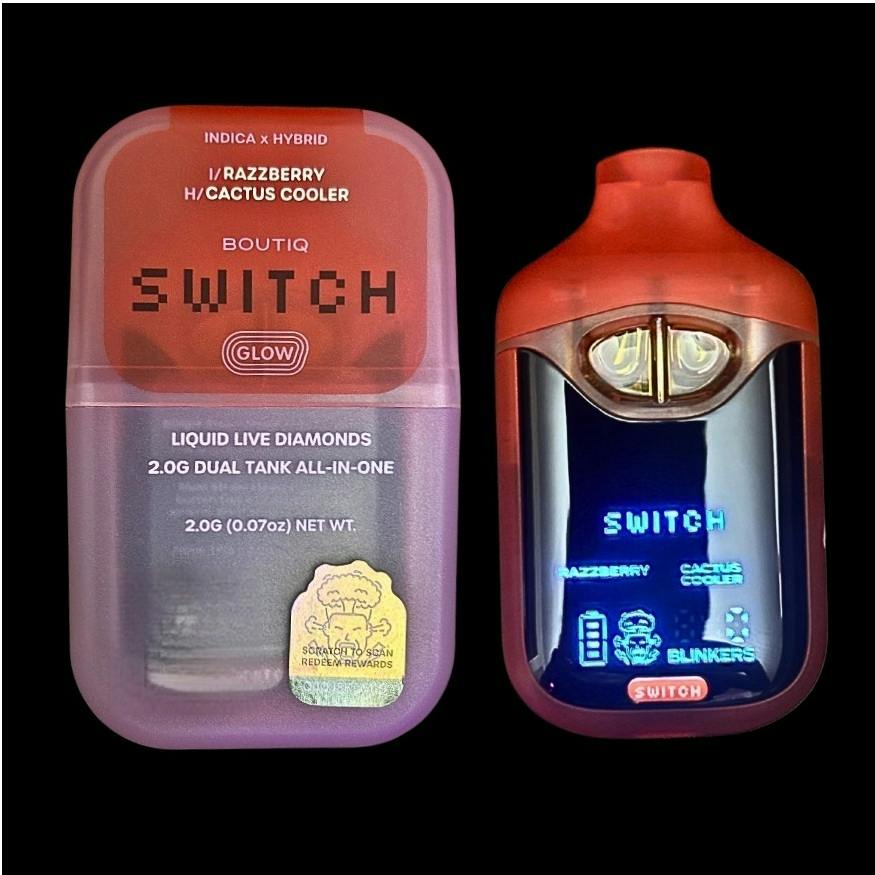 BTQ Switch | Liquid Live Diamonds AIO | Razzberry x Cactus Cooler (Indica-Hybrid) | 2g