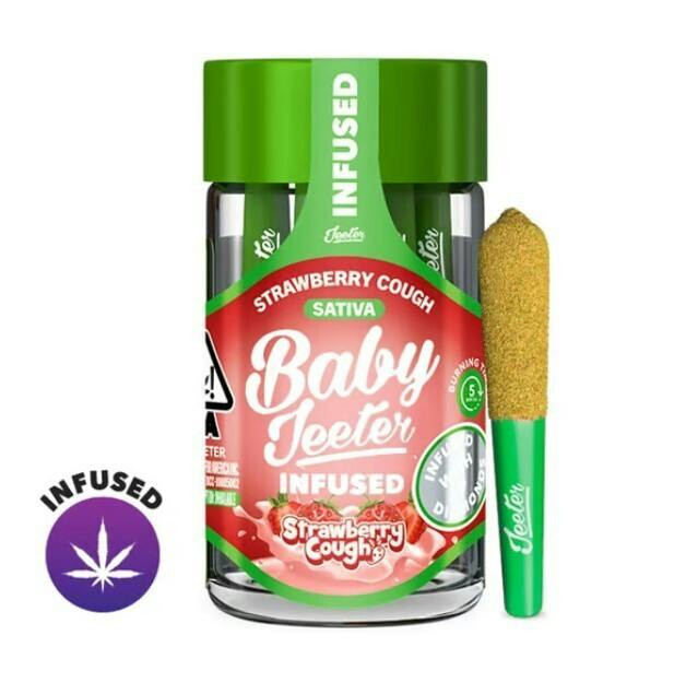 Strawberry Cough: STRAWBERRY COUGH BABY-INFUSED-PRE-ROLL PACK-(2.5G) 5PK-S