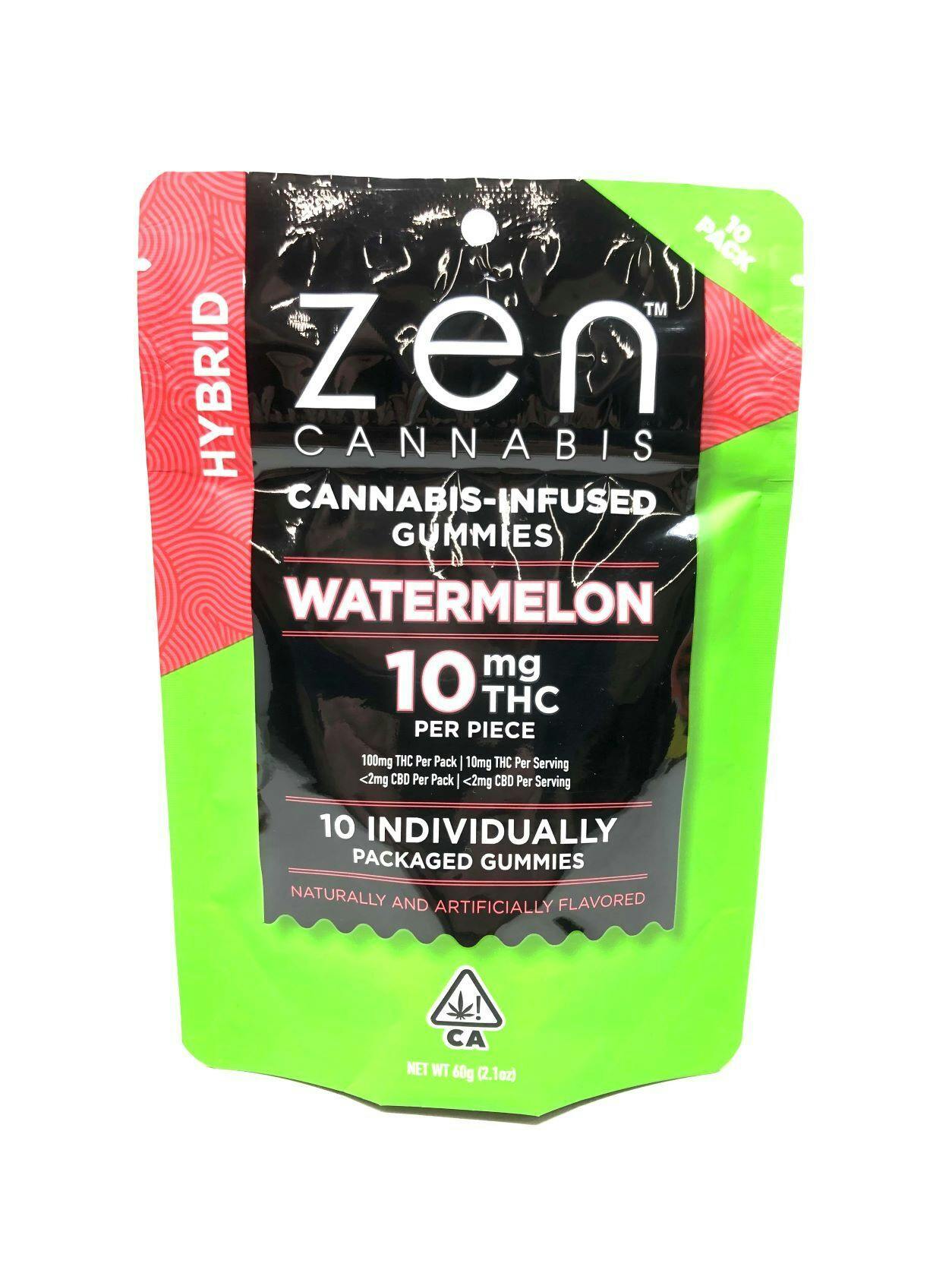 ZEN WATERMELON 10PK 100 MG GUMMIES