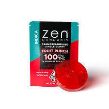 ZEN FRUIT PUNCH INDICA 100MG SINGLE GUMMY