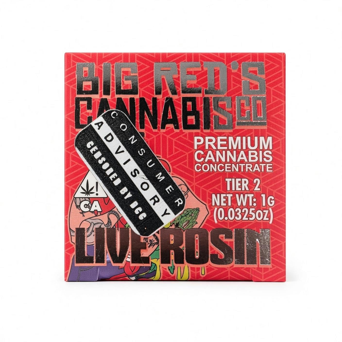 BIG RED'S GRAPE GAS TIER 2 ROSIN 1G