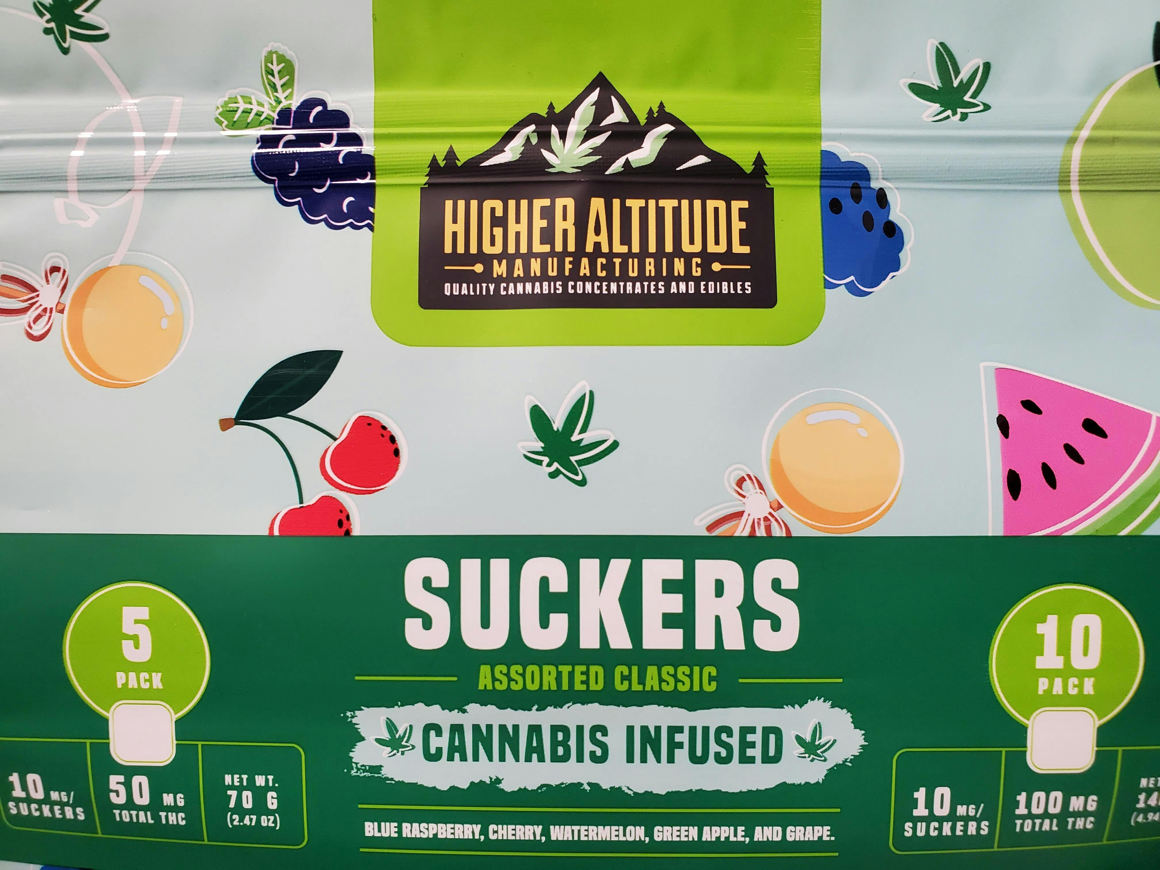 Higher Altitude Suckers Assorted - Classic Fruity 5pk 50mg