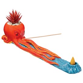 Incense and Cone Burner w/ Plant - - Octopus