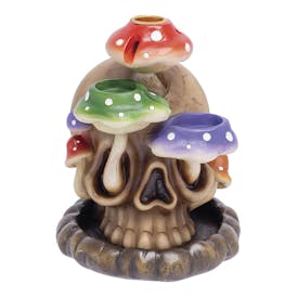Fujima Tri-Mushroom Skull Backflow Incense Burner
