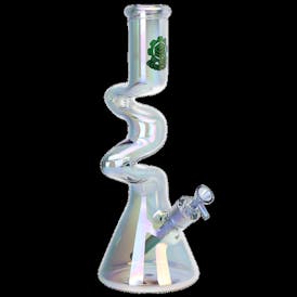 SeshGear Electro Zig Zag Beaker Glass Water Pipe | 14.75"