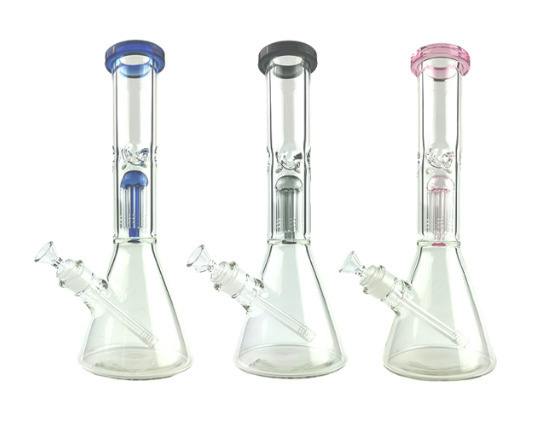 14" SirEEL 6-Arm Tree Perc Beaker Bong w/ Flower Bowl