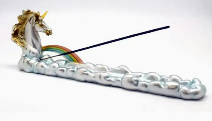 Unicorn Rainbow Incense Boat