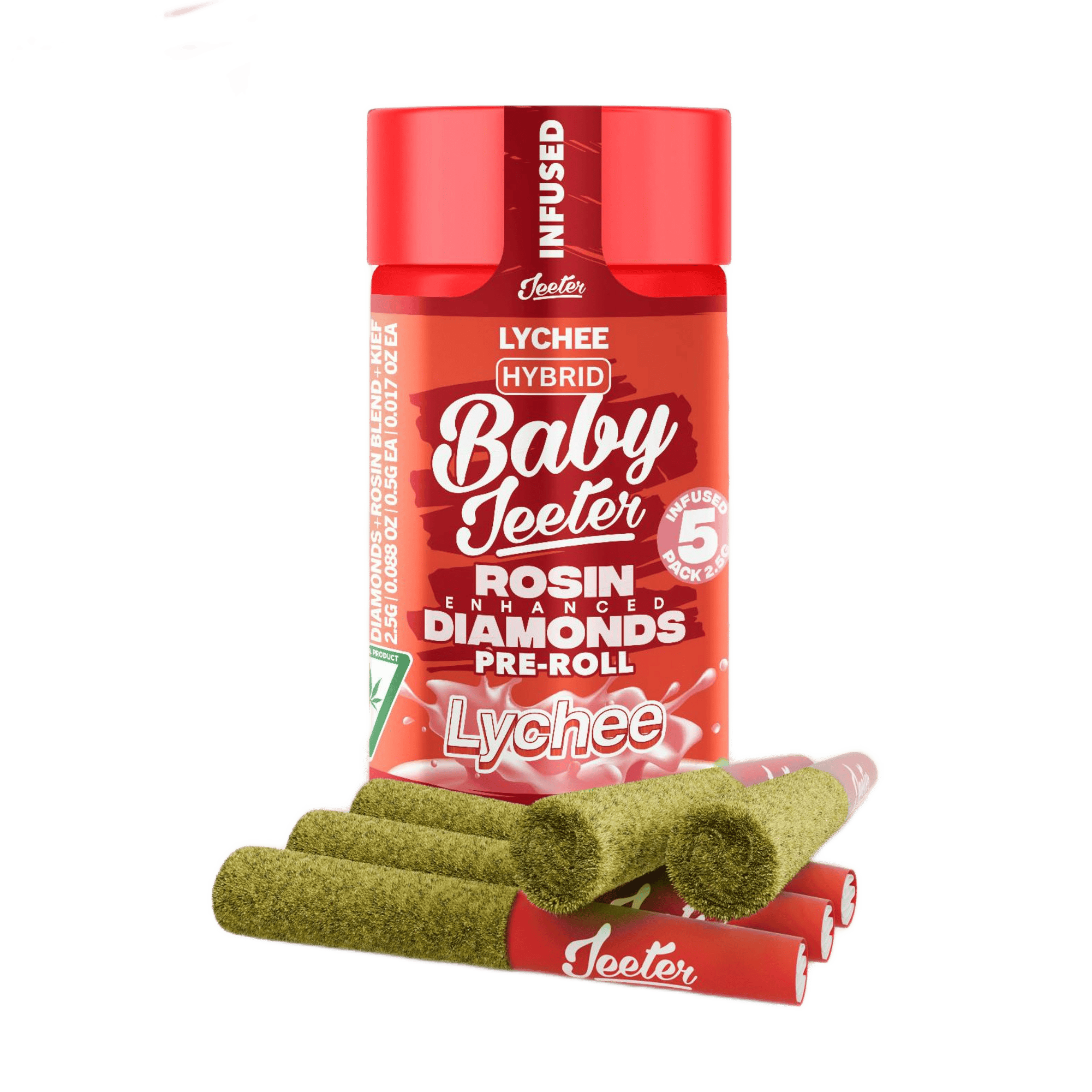 Jeeter | Lychee | Quad-Infused Minis | 0.5g each | 5pk