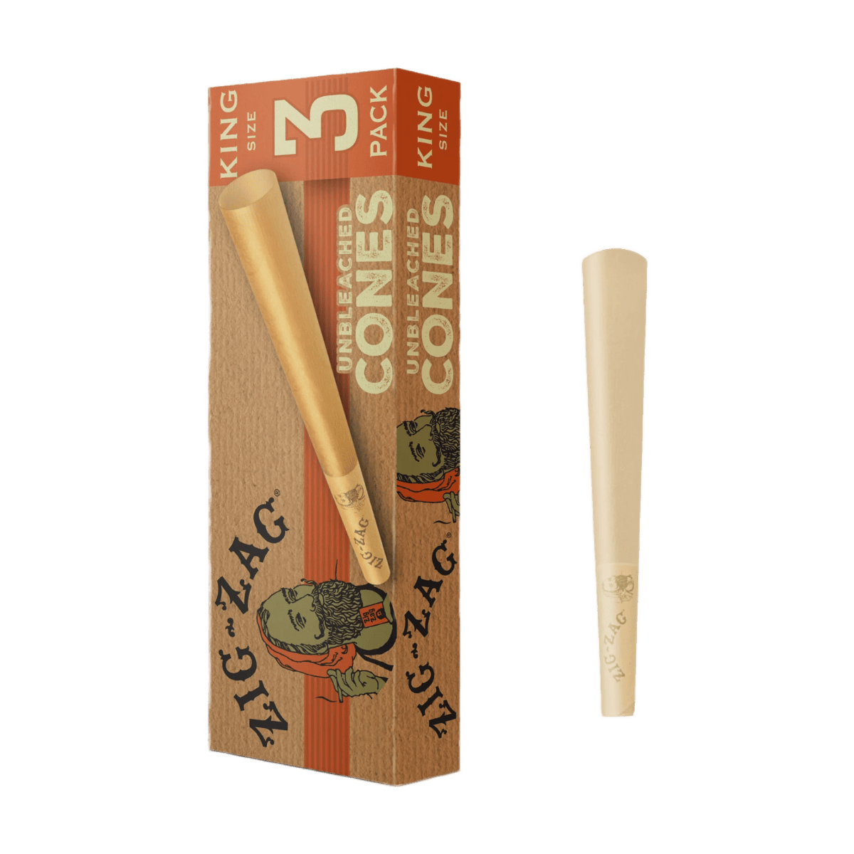 Unbleached Cones King Size 3 pack