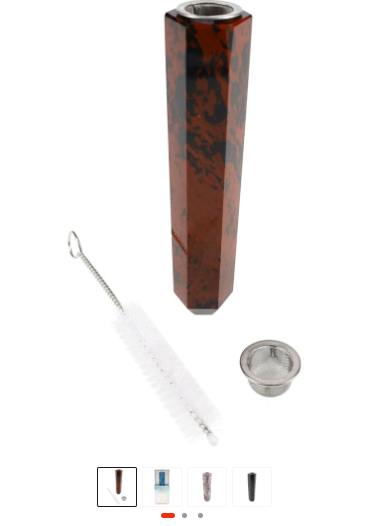 3.75" Gemstone Tower One Hitter - Tigers Eye