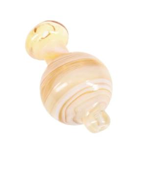 Colorful Glass Carb Cap - Marble Design - Orange