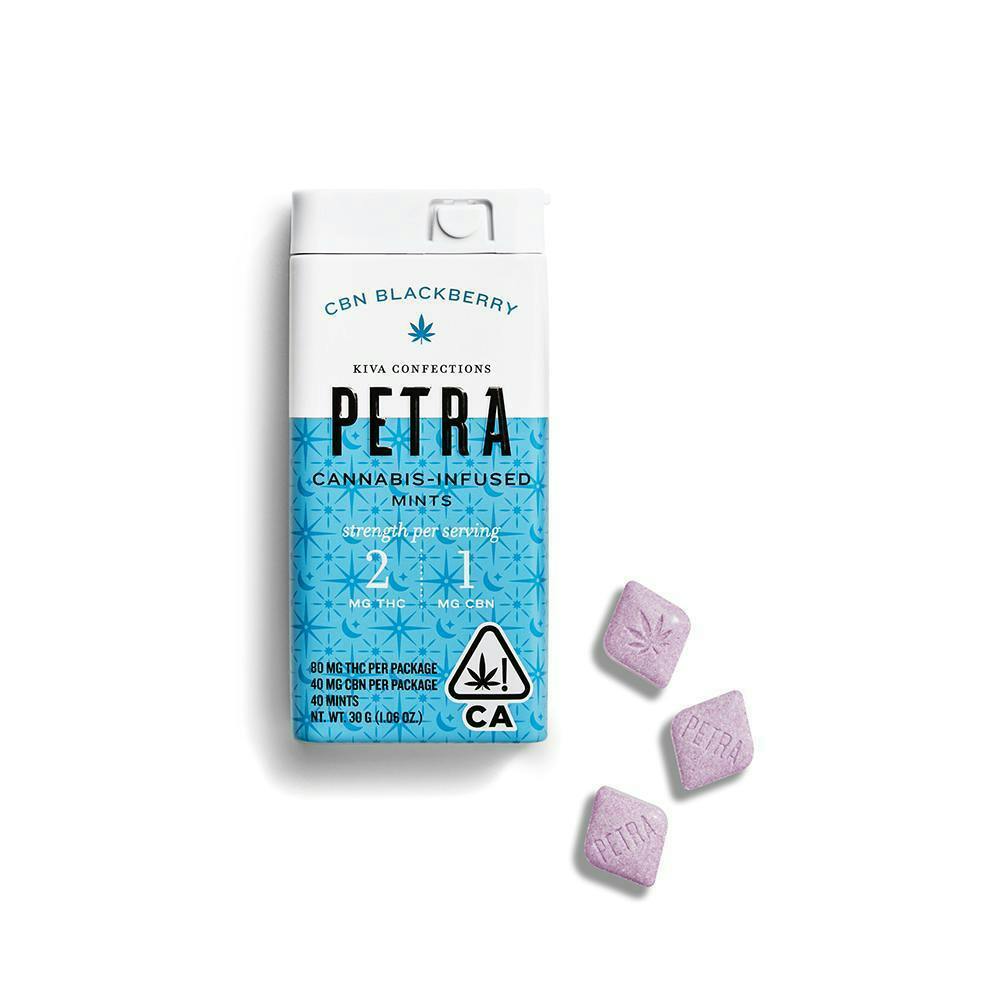 Blackberry 2:1 THC:CBN Mints | 80mg | 40ct | 2mg/ea