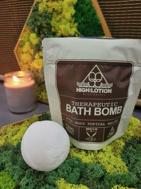 High Lotion Therapeutic Bath Bomb 75mg at The Green Standard Dispensary