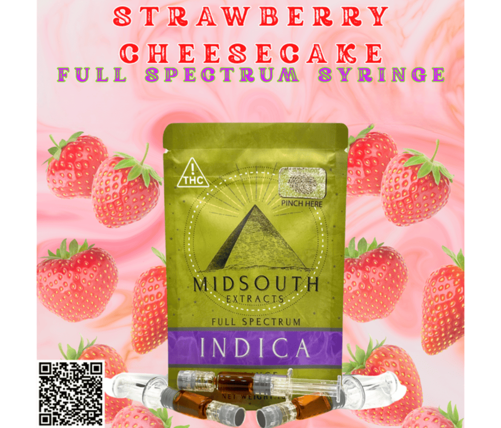 Mid South Extracts Syringe | Strawberry Cheesecake | Full Spectrum 1g Syringe