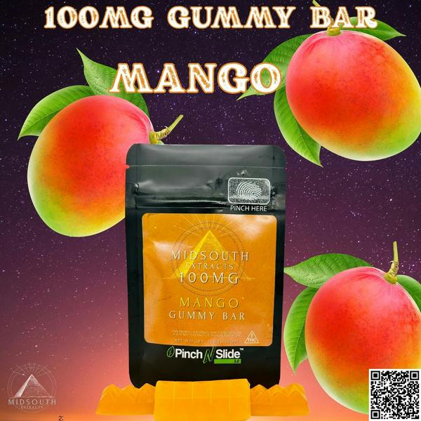 Mid South Extracts Gummy Bar | Mango 100mg at The Green Standard Dispensary