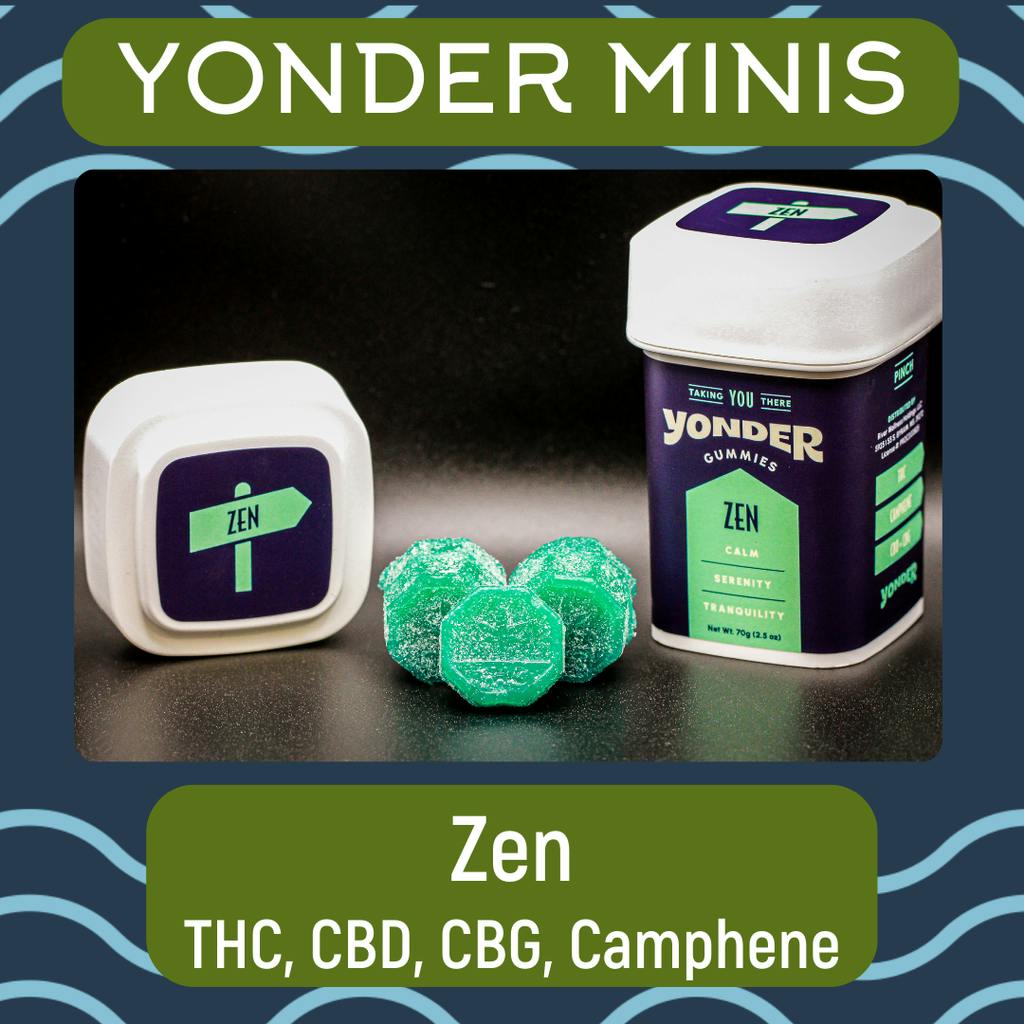 Yonder | Zen | Mini Blue Raspberry Gummies | 100mg | 20pk | 5mg/ea by Yonder