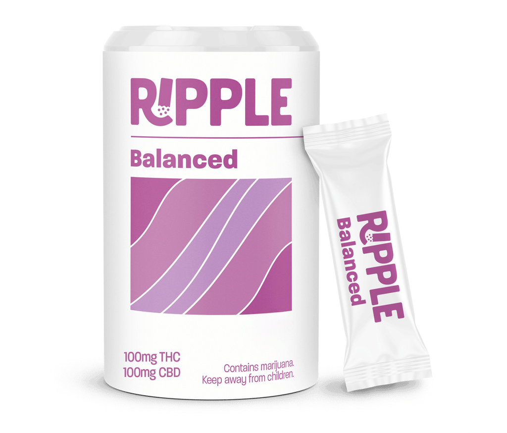 Ripple Dissolve Powder | Balanced | 1:1 THC:CBD 100mg [10 packets]