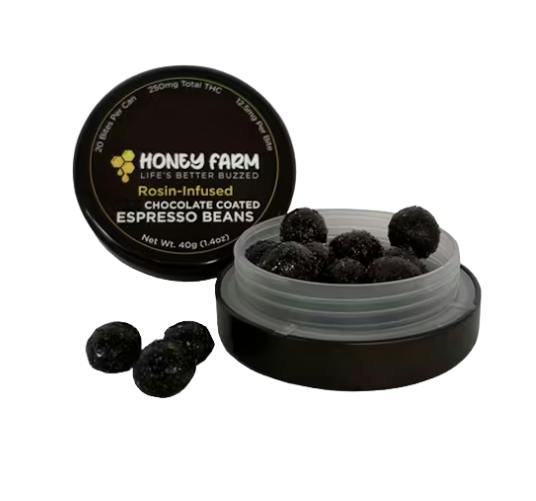 Honey Farm Infused Espresso Beans | Milk Chocolate | Rosin 300mg [10 pcs]