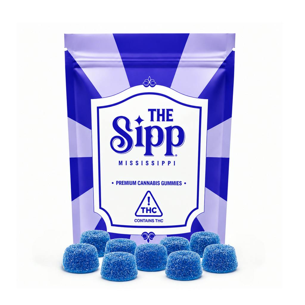 The Sipp Gummies | Sleep | Blue Razz | THC:CBN 500mg [10 pcs]