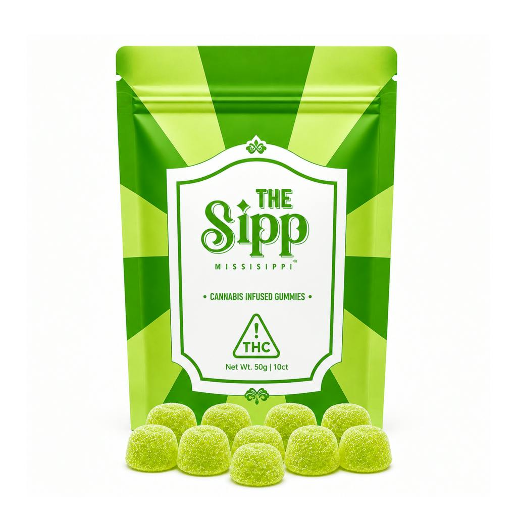 The Sipp Gummies | Indica | Watermelon 100mg [10 pcs] at The Green Standard Dispensary