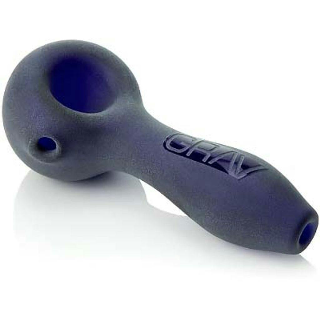 Grav Labs 4" Sandblasted Spoon Hand Pipe Blue