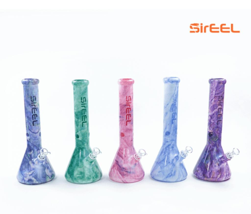 SirEEL 14" MirageStone Beaker Bong with Flower Bowl Assorted Colors