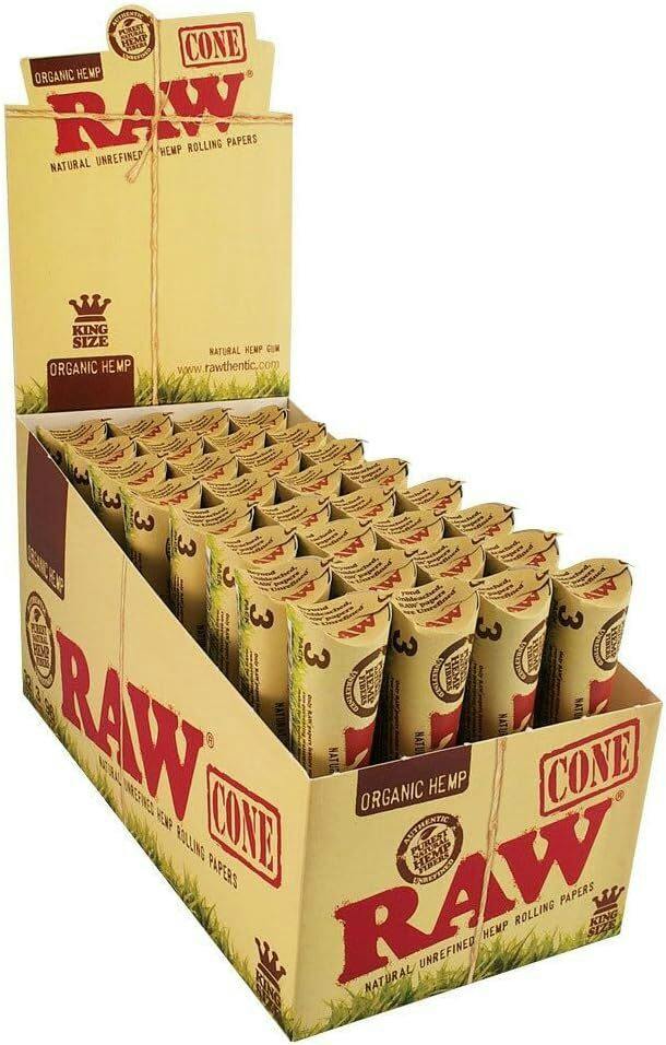 RAW® Organic Hemp Cones | King Size | 3pk 3 pack