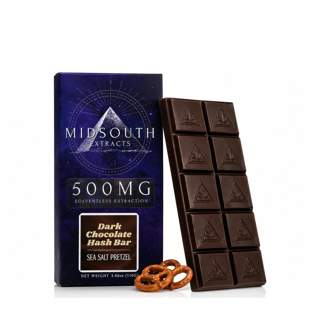 Mid South Extracts Chocolate Bar | Dark Chocolate Sea Salt Pretzel 500mg [10 pcs]
