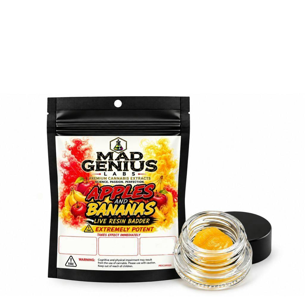 Mad Genius Badder | Apples & Bananas | Live Resin 1g