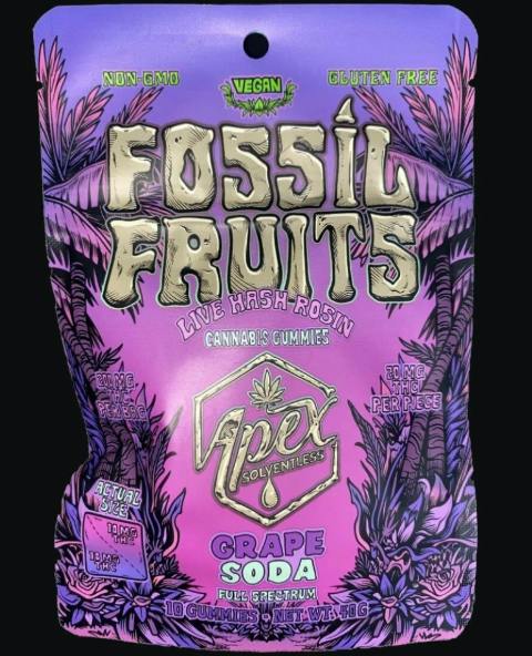 FOSSIL FRUITS GRAPE SODA ROSIN GUMMY 200MG