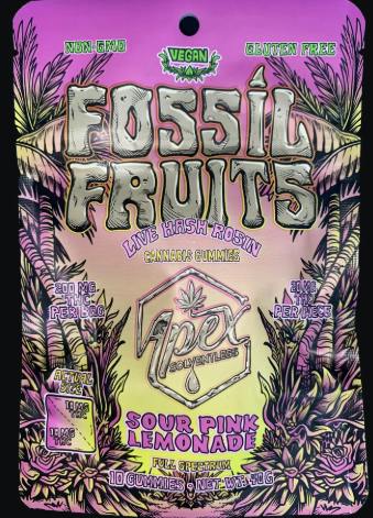 FOSSIL FRUITS PINK LEMONADE ROSIN GUMMY 200MG