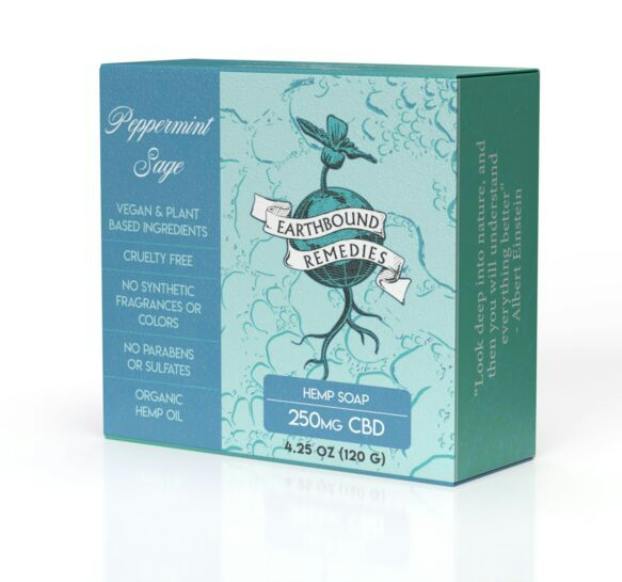 PEPPERMINT SAGE BOTANICAL FS CBD SOAP - 250MG