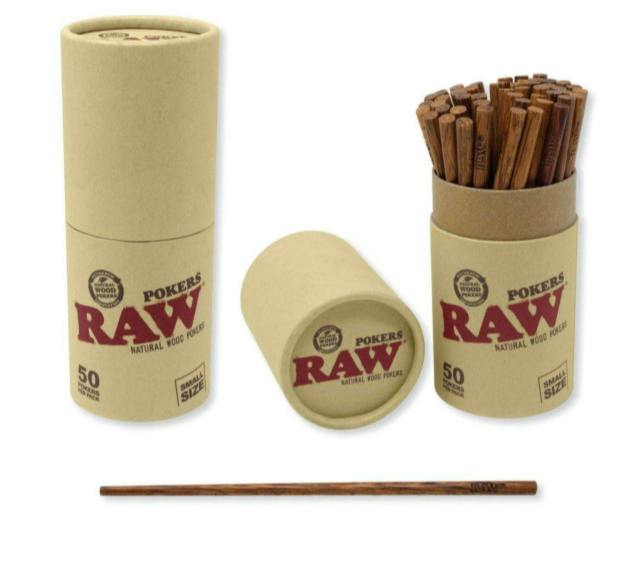 RAW - NATURAL WOOD POKER - SML SIZE (1PC)