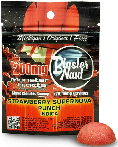 STRAWBERRY SUPERNOVA PUNCH BLASTER NAUT GUMMY 200MG