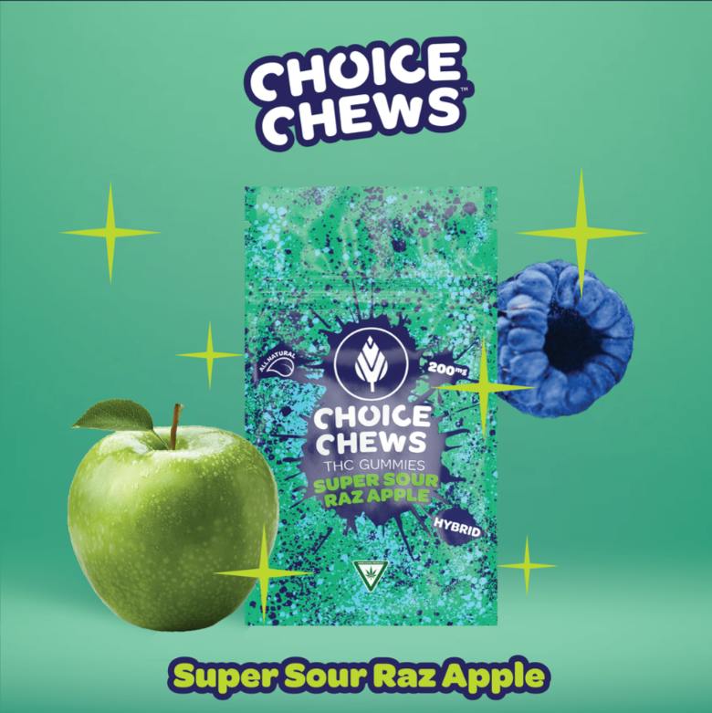 SUPER SOUR RAZ APPLE 200MG (10PK) (H)