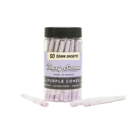 BLAZY SUSAN - PURPLE MINI CONES 53MM - 50PK