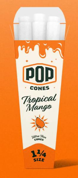 POP CONES - 1-1/4" ULTRA THIN - TROPICAL MANGO