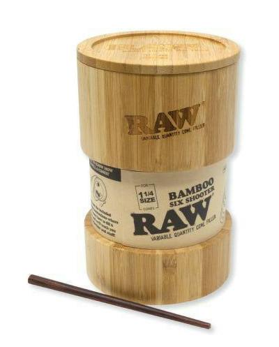 RAW Authentic Bamboo Six Shooter 1 1/4 Cone Filler