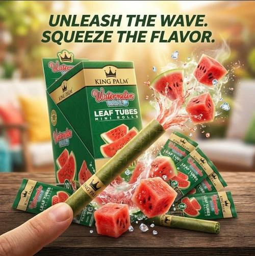 MINI 1G WATERMELON WAVE REAL LEAF ROLLS - 2PK