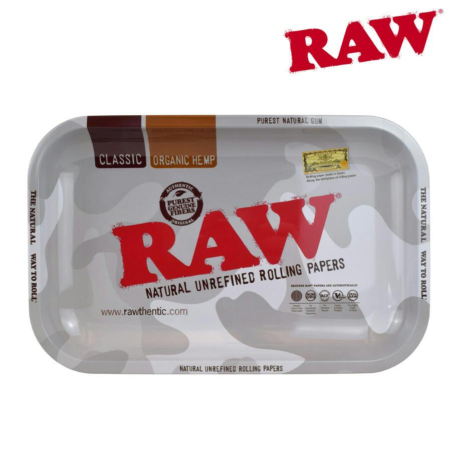 RAW Metal Rolling Tray -Artic Camo Small