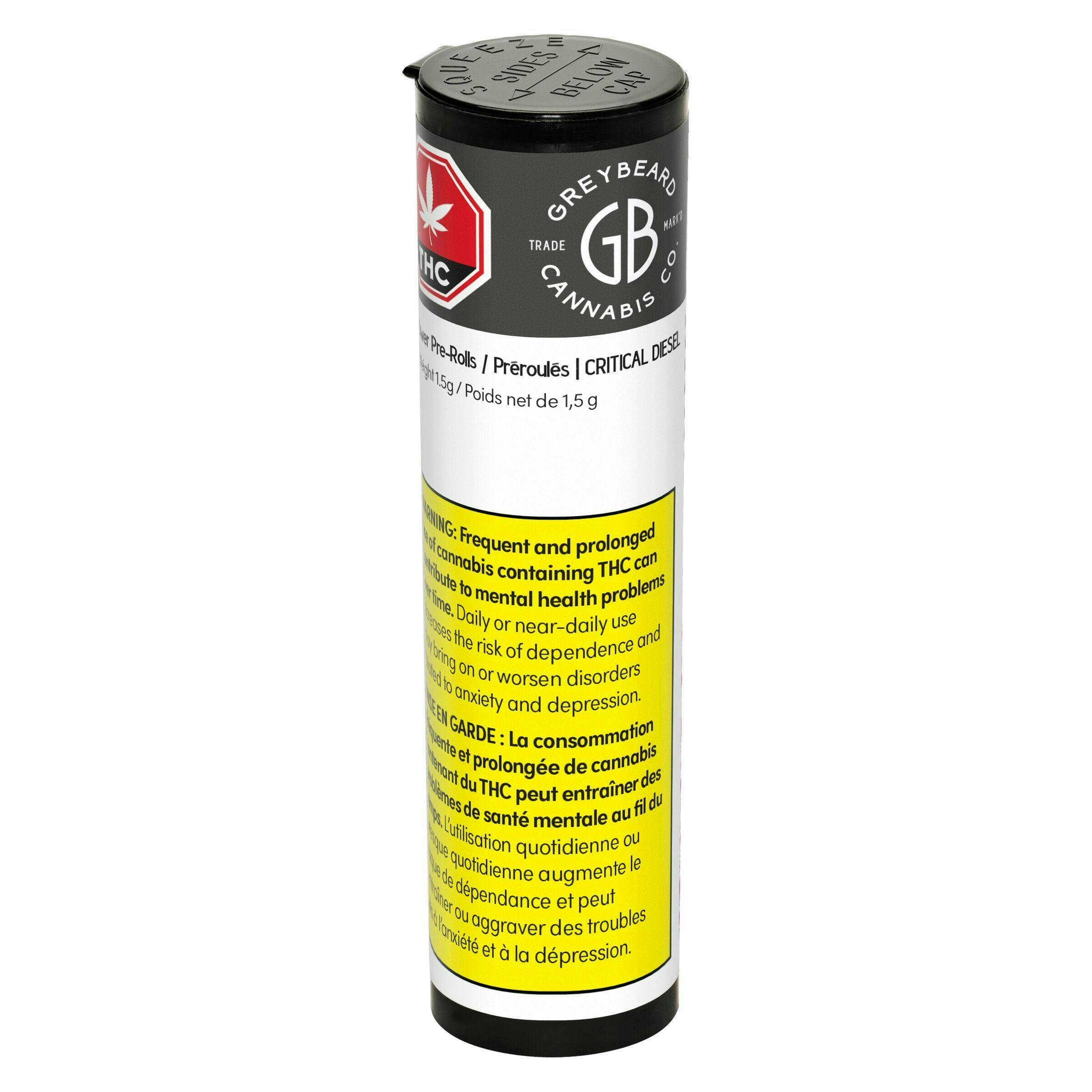 Greybeard - Critical Diesel Pre-Roll - 3x0.5g